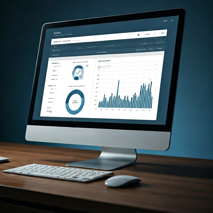 Consulting & Fixes Computer screen displaying performance reports